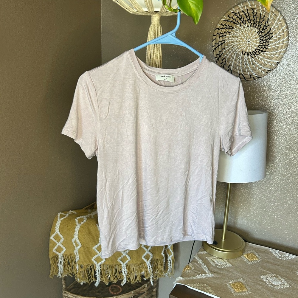 Babaton Light Pink Short Sleeve Tee